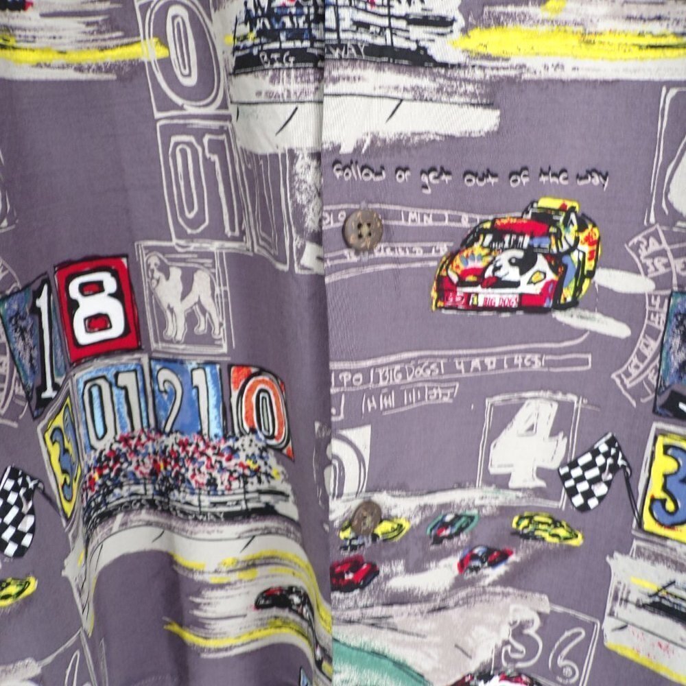 Authentic Big Dogs Speedway Graphic Men's 4X Casual Short Sleeve Button Shirt - Picture 4 of 8